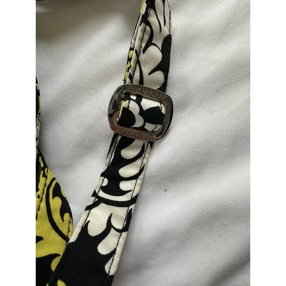 VERA BRADLEY Crossbody Bag Purse LIZZY BAROQUE PATTERN BLACK‎ YELLOW GRAY